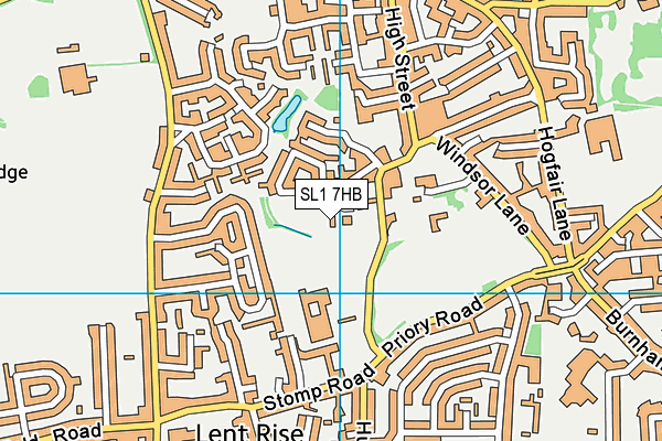 SL1 7HB map - OS VectorMap District (Ordnance Survey)
