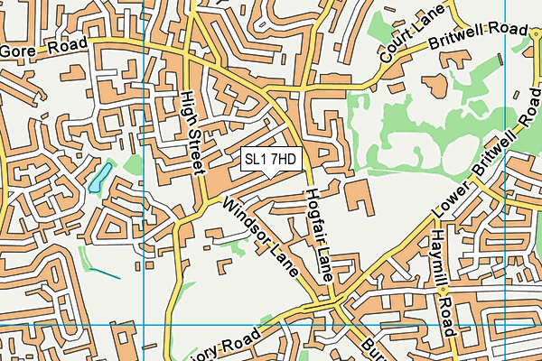 SL1 7HD map - OS VectorMap District (Ordnance Survey)
