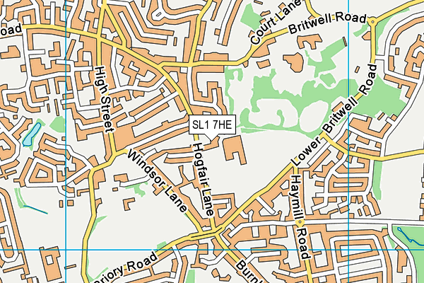 SL1 7HE map - OS VectorMap District (Ordnance Survey)