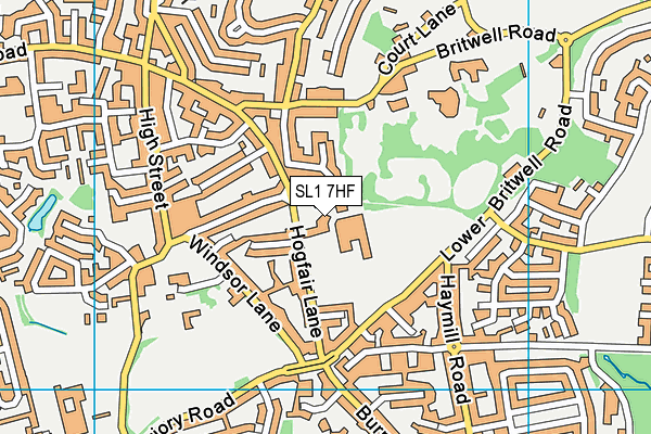 SL1 7HF map - OS VectorMap District (Ordnance Survey)