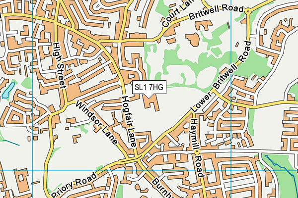 SL1 7HG map - OS VectorMap District (Ordnance Survey)