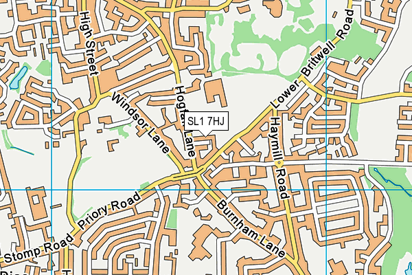 SL1 7HJ map - OS VectorMap District (Ordnance Survey)