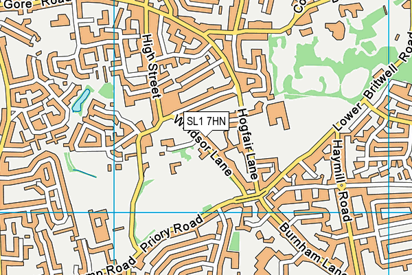 SL1 7HN map - OS VectorMap District (Ordnance Survey)