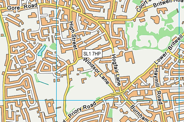 SL1 7HP map - OS VectorMap District (Ordnance Survey)