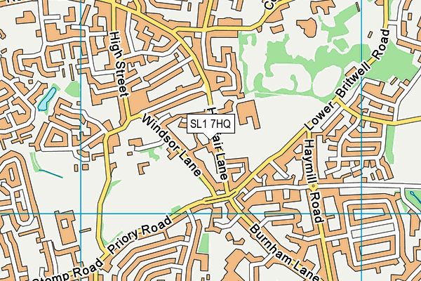 SL1 7HQ map - OS VectorMap District (Ordnance Survey)