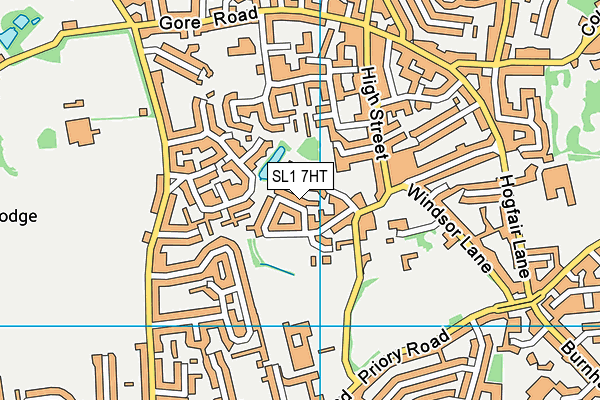SL1 7HT map - OS VectorMap District (Ordnance Survey)