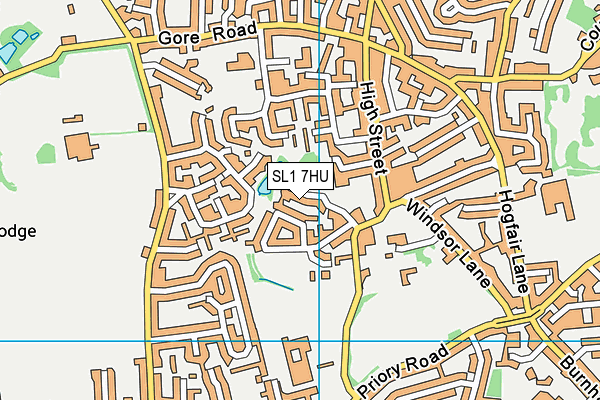 SL1 7HU map - OS VectorMap District (Ordnance Survey)