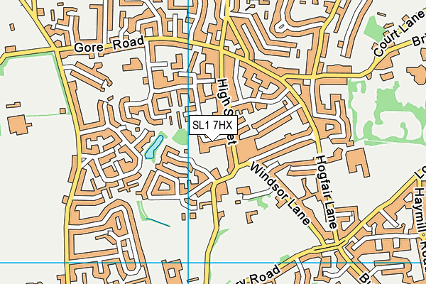 SL1 7HX map - OS VectorMap District (Ordnance Survey)