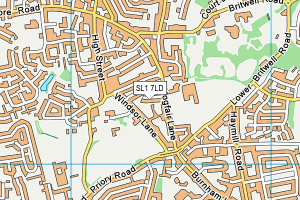 SL1 7LD map - OS VectorMap District (Ordnance Survey)