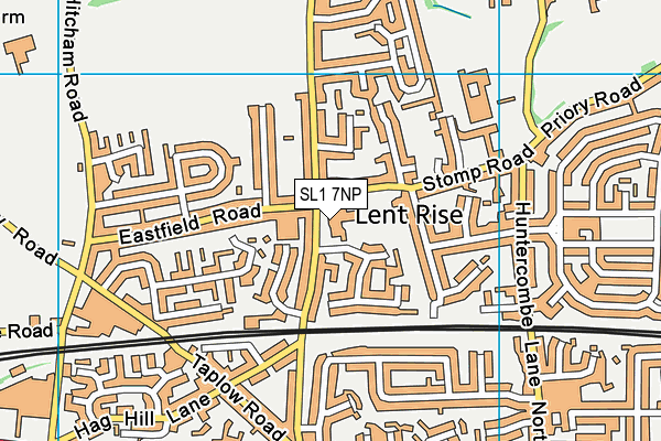 Lent Rise School map (SL1 7NP) - OS VectorMap District (Ordnance Survey)