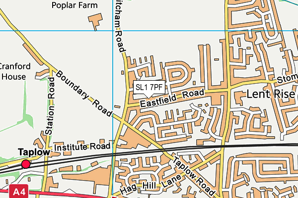 SL1 7PF map - OS VectorMap District (Ordnance Survey)