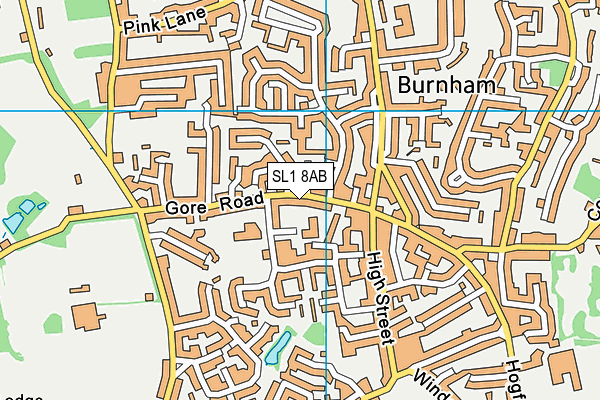 SL1 8AB map - OS VectorMap District (Ordnance Survey)