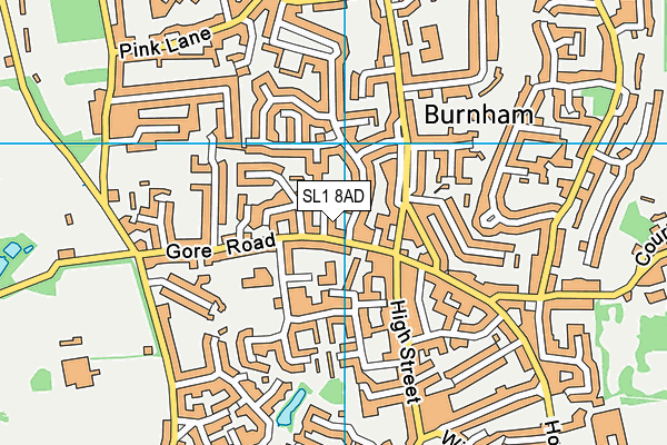 SL1 8AD map - OS VectorMap District (Ordnance Survey)