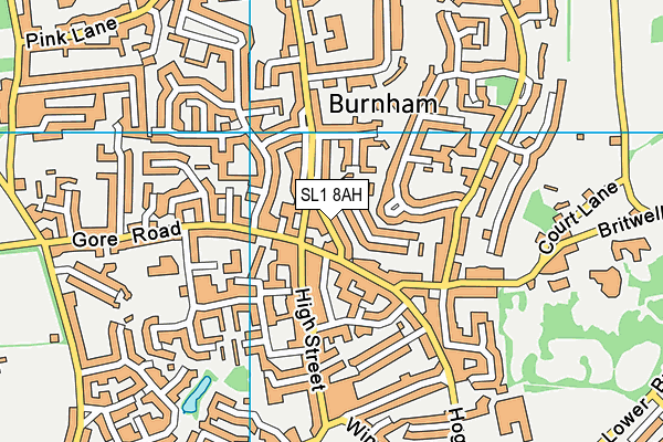 SL1 8AH map - OS VectorMap District (Ordnance Survey)