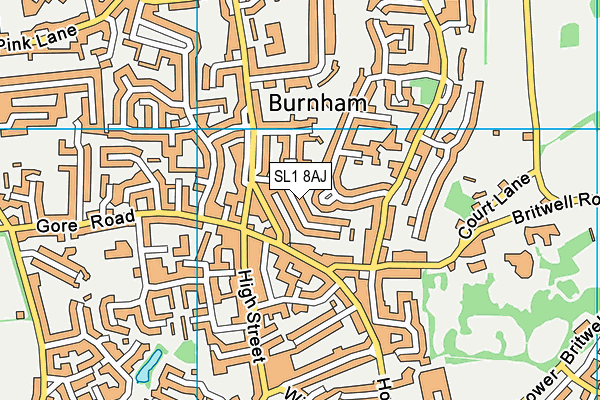 SL1 8AJ map - OS VectorMap District (Ordnance Survey)