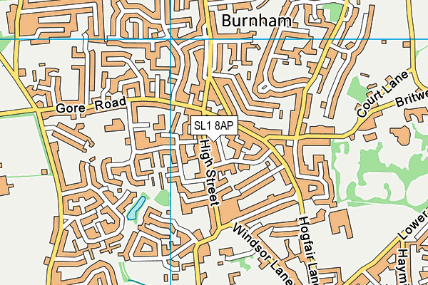 SL1 8AP map - OS VectorMap District (Ordnance Survey)