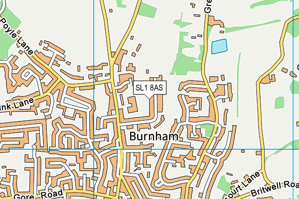 SL1 8AS map - OS VectorMap District (Ordnance Survey)