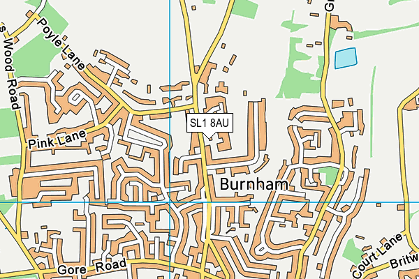 SL1 8AU map - OS VectorMap District (Ordnance Survey)