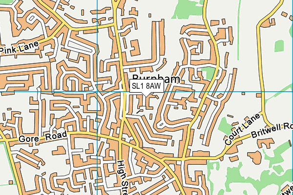 SL1 8AW map - OS VectorMap District (Ordnance Survey)