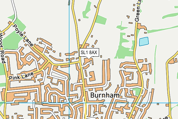 SL1 8AX map - OS VectorMap District (Ordnance Survey)