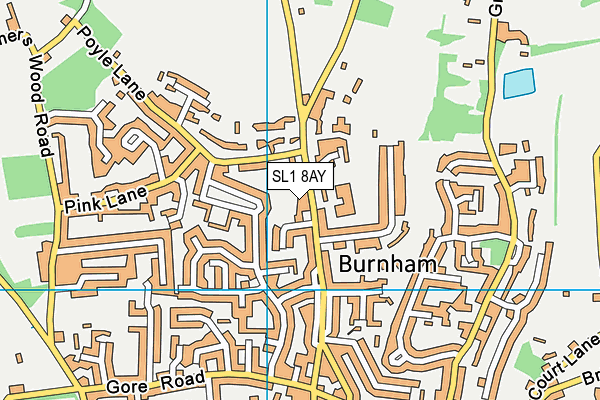 SL1 8AY map - OS VectorMap District (Ordnance Survey)