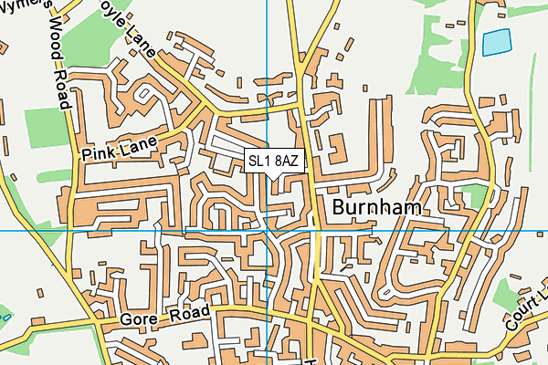 SL1 8AZ map - OS VectorMap District (Ordnance Survey)