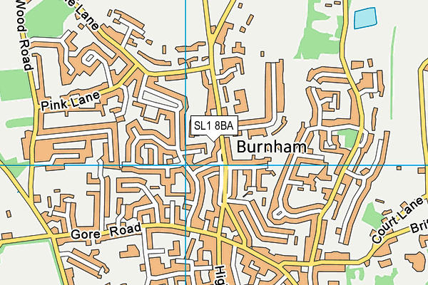 SL1 8BA map - OS VectorMap District (Ordnance Survey)