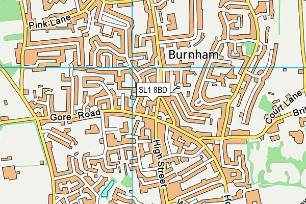 SL1 8BD map - OS VectorMap District (Ordnance Survey)