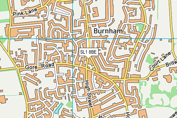 SL1 8BE map - OS VectorMap District (Ordnance Survey)
