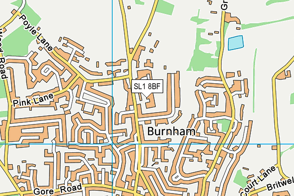 SL1 8BF map - OS VectorMap District (Ordnance Survey)