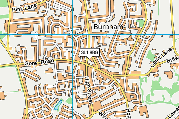 SL1 8BG map - OS VectorMap District (Ordnance Survey)