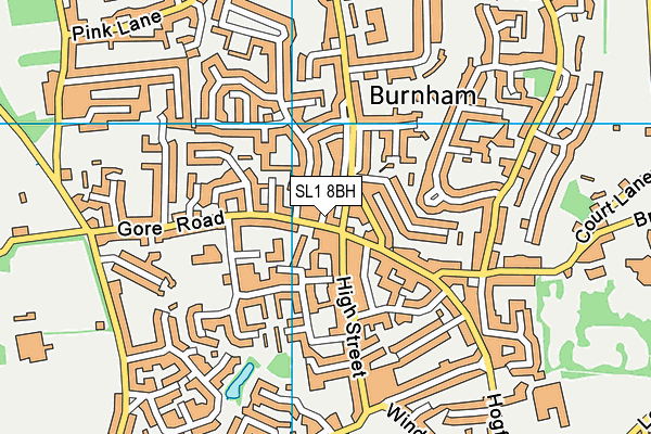 SL1 8BH map - OS VectorMap District (Ordnance Survey)