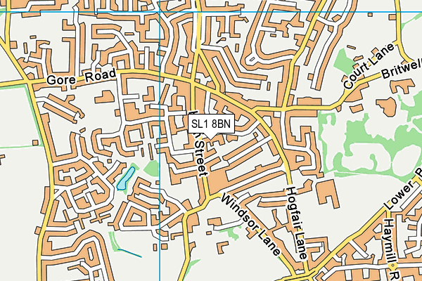 SL1 8BN map - OS VectorMap District (Ordnance Survey)