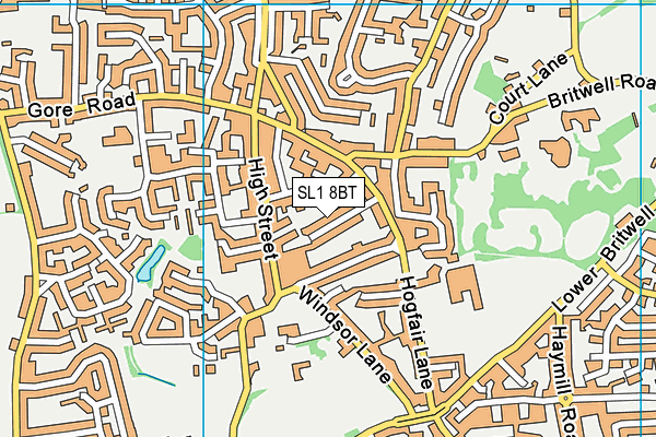 SL1 8BT map - OS VectorMap District (Ordnance Survey)