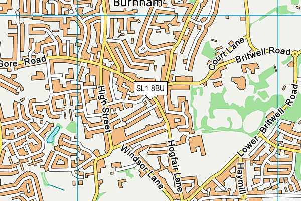 SL1 8BU map - OS VectorMap District (Ordnance Survey)