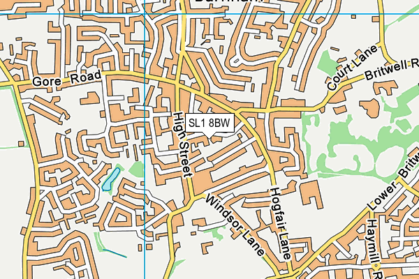 SL1 8BW map - OS VectorMap District (Ordnance Survey)