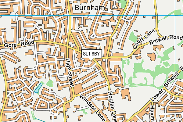 SL1 8BY map - OS VectorMap District (Ordnance Survey)