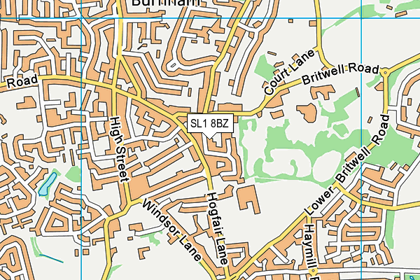 SL1 8BZ map - OS VectorMap District (Ordnance Survey)