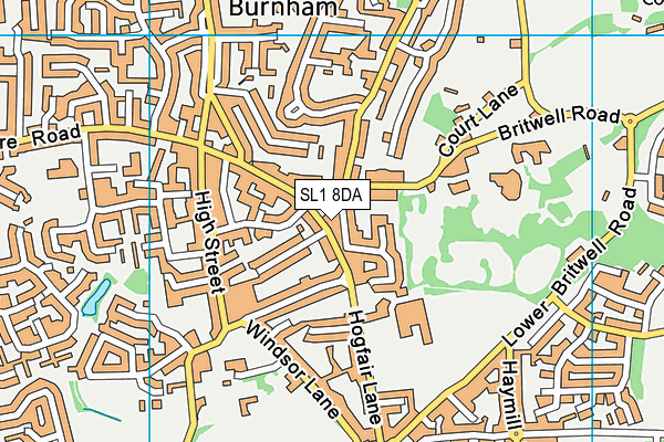 SL1 8DA map - OS VectorMap District (Ordnance Survey)