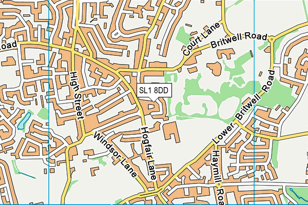 SL1 8DD map - OS VectorMap District (Ordnance Survey)