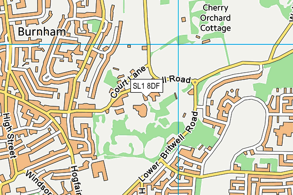 George Pitcher Memorial Ground map (SL1 8DF) - OS VectorMap District (Ordnance Survey)