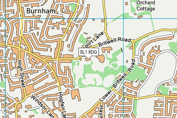 SL1 8DG map - OS VectorMap District (Ordnance Survey)