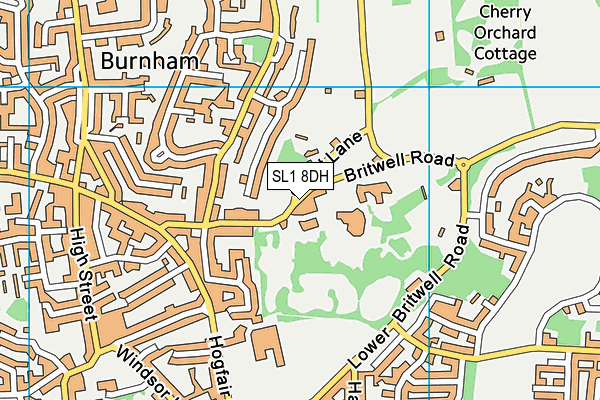 SL1 8DH map - OS VectorMap District (Ordnance Survey)