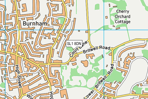SL1 8DN map - OS VectorMap District (Ordnance Survey)