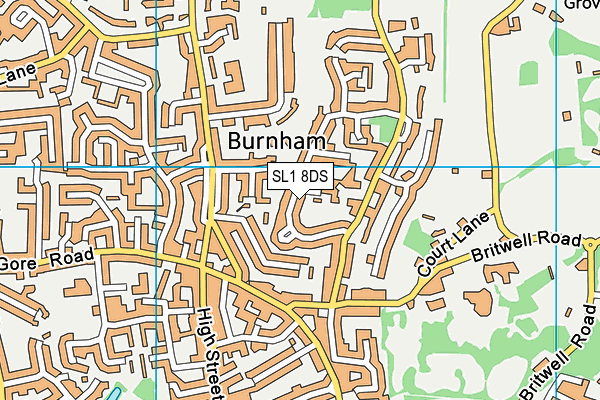 SL1 8DS map - OS VectorMap District (Ordnance Survey)