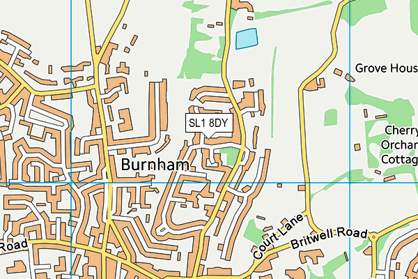 SL1 8DY map - OS VectorMap District (Ordnance Survey)