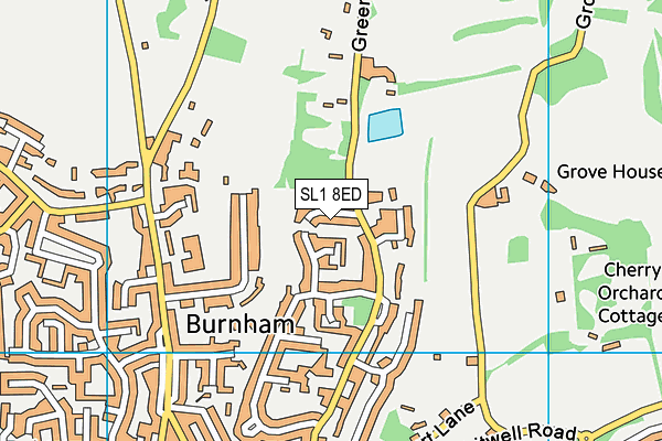 SL1 8ED map - OS VectorMap District (Ordnance Survey)