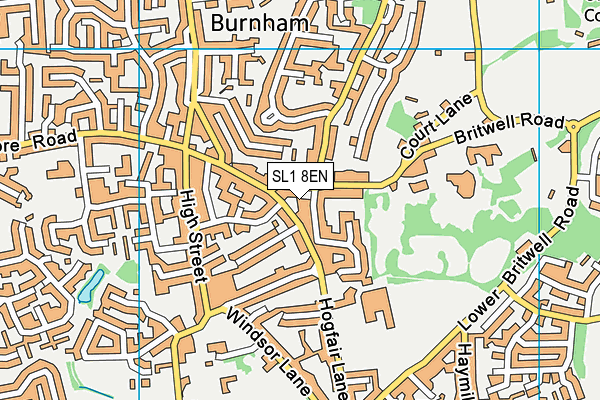 SL1 8EN map - OS VectorMap District (Ordnance Survey)