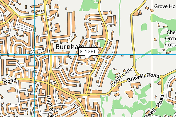 SL1 8ET map - OS VectorMap District (Ordnance Survey)