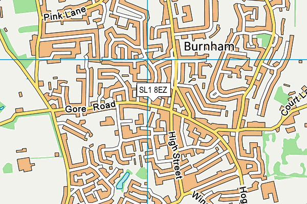 SL1 8EZ map - OS VectorMap District (Ordnance Survey)